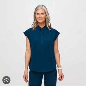 FIGS Deep Reef Rafaela Oversized Scrub Top